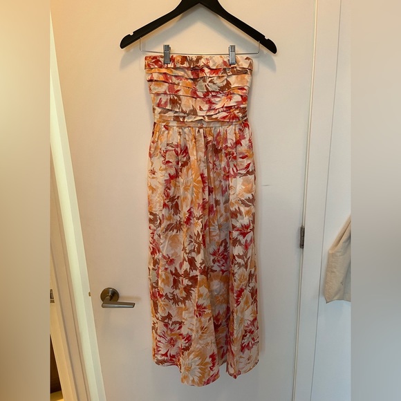 Abercrombie Poplin Floral Midi Dress - Picture 2 of 3